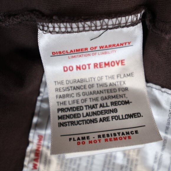 Ariat FR Flame Resistant HRC2/CAT2 2112 Work Wear Henley Brown Shirt XL - Picture 10 of 13